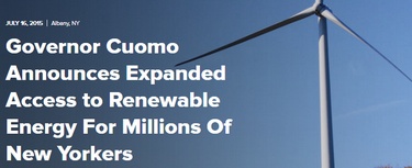 Cuomo Expands Access To Renewables