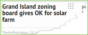 Grand Island Zoning Board Gives OK For Solar Farm