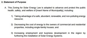 Model Solar Energy Law