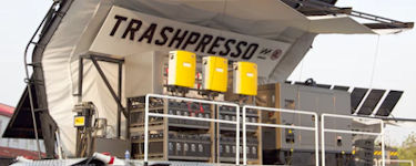 Portable “Trashpresso” Up-Cycling Plant Transforms Trash Into Tiles